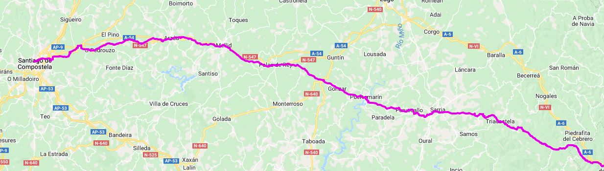CAMINO-FRANCES-GALICA-MAPA CAMINO-FRANCES-GALICA-MAPA