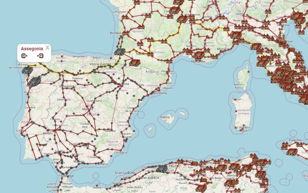 Este es el itinerario que conecta Roma y Assegonia, en Santiago, a través de calzadas romanas